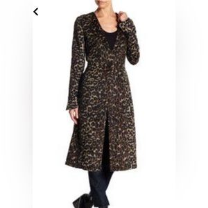 NWT Free Press Animal Print Coat
